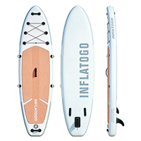 Planche de paddle gonflable OEM en PVC Drop Stitch 10'6" x 32" x 6" 8,4 kg pour lacs et rivières, système 3 ailerons polyvalent inclus