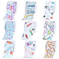 Rubans personnalisés pour la rentrée scolaire, thème crayon, pour la décoration, rubans pour nœuds de cheveux DIY, rubans pour la décoration de fête, 50 yards