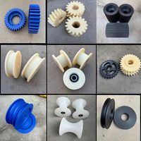 Rodamiento de Rodillos en U 608ZZ, Polea de Nylon Negra, Ruedas de Plástico de Nylon con Ranura en U