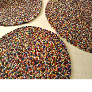 Tapis géométriques carrés en laine 100% tissée, imperméables et lavables, style méditerranéen, pour la maison et l'extérieur - Product Image 3