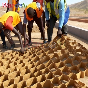 Chi phí thấp hơn nhựa sỏi lưới đường lái xe mat geocell nhà sản xuất giá sỏi lưới địa di động cho các hệ thống giam cầm tế bào - Product Image 6