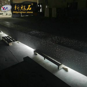 Nuevo Banco de Piedra Artificial con Diseño de Cielo Estrellado, 1200x600x500mm, Iluminado, Decorativo para Parques al Aire Libre - Product Image 1