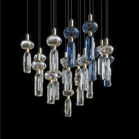 Lámpara Colgante Moderna Nórdica Minimalista de Cristal Transparente con LED Blanco Cálido para Isla de Cocina, Villa, Hotel, Decoración del Hogar, Techo