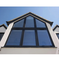 Fenêtre de balcon panoramique à double vitrage, grande, fixe, en alliage d'aluminium, du sol au plafond, à rupture de pont thermique, insonorisée, avec écran pliant