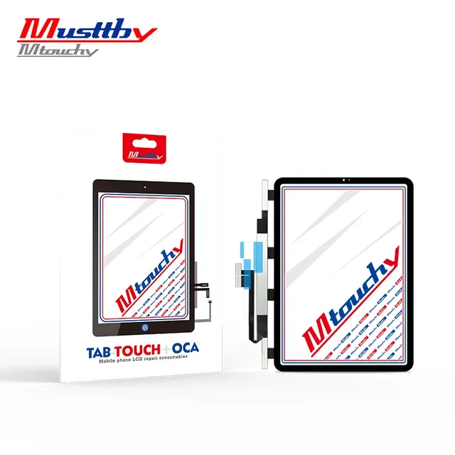 Musttby BLACK Touch Screen Tablet with OCA Adhesive for iPad Pro/Air/Mini (10.5/12.9/13/11-inch) Mobile Phone Replacement Parts