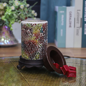 장식용 캔들 워머 모자이크 유리 버너 하우스 전기 왁스 용해 향 버너 향초 용 캔들 워머 - Product Image 2