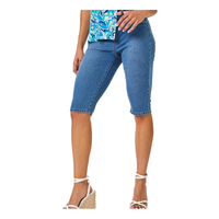 Shorts en jean vintage taille haute coupe bootcut pour femme, extensibles, polyester/coton, lavage en machine, été, taille 20