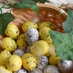 50 Piezas de Huevos de Codorniz Pequeños de Espuma, Modelo de Huevo Falso, Micromodelo para Decoración Navideña de Hoteles y Restaurantes, Accesorios de Simulación - Product Image 4