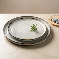Service de table en céramique vert clair minimaliste EKA, écologique, durable, résistant au four, couleur personnalisée, OEM/ODM