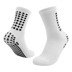 Football <b>Socks</b> Crew Length Anti-Slip Shock Absorbing Breathable Athletic <b>Socks</b> for Soccer Adults Blue Dot Pattern Knitted - Product Image 4