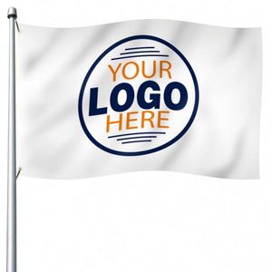 Factory Wholesale Dye Sublimation Vivid Color Outdoor Activities White Logo Custom <b>Flags</b> Banners - Product Image 2