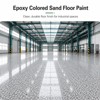 Revêtement de sol en résine époxy décorative de qualité supérieure avec design en sable coloré