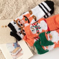 Chaussettes de fête chaudes de haute qualité, adaptées à une utilisation en intérieur et en extérieur, chaussettes de Noël douces