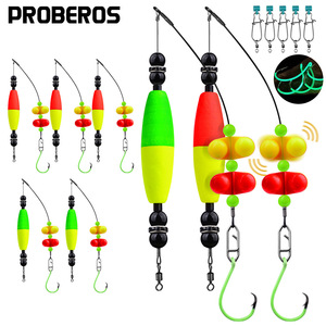 NOUVEAU MAJOR Ensemble de pêche <span class=keywords><strong>au</strong></span> poisson-chat européen avec flotteur cigare et clochette, lancer longue distance, pour la pêche à la carpe 6/0 #   8/0 #   10/0 #   5 Sacs - Product Image 5