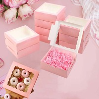 Boîte à gâteau et boîte d'emballage pour pâtisserie en carton blanc avec fenêtre transparente, idéale pour les boulangeries et les fêtes d'anniversaire