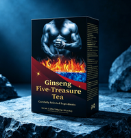 Tisane aux cinq trésors de ginseng et poudre de maca, saveur douce, sachets de thé, boîte de 150g, favorise l'endurance et stimule l'énergie naturelle