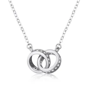 <span class=keywords><strong>Collier</strong></span> en argent sterling 999 avec zirconiums cubiques pour femmes, vente en gros 2026 - Product Image 1