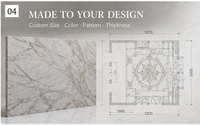 Solution imperméable en grandes dalles de pierre naturelle personnalisées pour les projets d'aménagement intérieur de villas et d'appartements de luxe