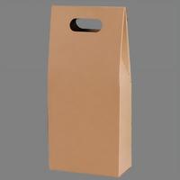 Boîte à vin personnalisée en carton ondulé avec poignée, emballage cadeau pour 1/2/3 bouteilles, boîte à vin en kraft