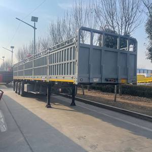 Semi-remorque à trois niveaux pour clôtures, bétail et volailles, remorque utilitaire et de transport de 12 m, Chine - Product Image 3