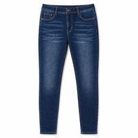 Jean Skinny Taille Mi-Haute Femme Effet Sculptant Extensible Cinq Poches Vente en Gros Usine