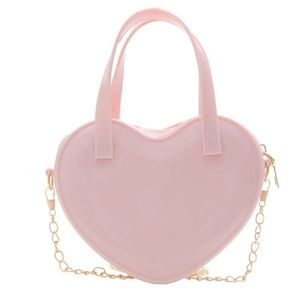 Bolso de Mano Portátil Impermeable de PVC con Forma de Corazón para Mujeres y Niñas Pequeñas, Bolso Cruzado Ligero y Duradero con Cierre de Cremallera - Product Image 2