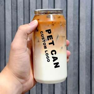 Lata de Bebida Personalizada para Mascotas - Lata de Plástico Transparente con Tapa Sellada para Envasado de Bebidas - Product Image 4