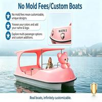 Bateau électrique en fibre de verre Meierya pour 4 personnes avec certification CE et garantie d'un an pour les lacs et les rivières