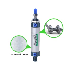 Cylindre pneumatique miniature à double action MAL 40/32/25/20/16, sans aimant, avec coussin anti-choc, en alliage d'aluminium standard - Product Image 2