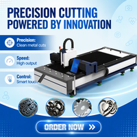 Máquina de Corte Láser de Fibra de Plataforma Única para Publicidad, Utensilios de Cocina, Baño, Procesamiento de Chapa Metálica, Cortadora Láser de Fibra CNC