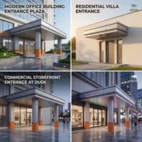 Solución Integral de Fachada Moderna de Aluminio para Proyectos Llave en Mano de Centros Comerciales y Hoteles en Rusia y Asia Central, Servicios de Procesamiento e Instalación