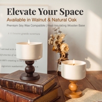 Décoration d'intérieur, bougeoir en céramique sur pied en bois personnalisé, décoration, marque privée, aromathérapie, bougie parfumée de luxe