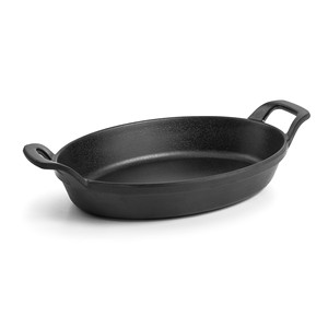 Casseruola ovale in melamina Magma da 12 pollici con manici per cuocere e servire - Product Image 1