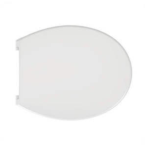 Siège de toilette thermoformé blanc, forme ovale, taille standard - Product Image 1