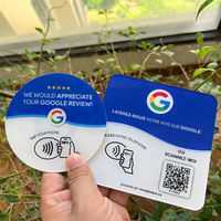 Anpassbare Programmierbare QR-Code-Anzeige Acryl Google-Bewertung NFC-Karte NFC-Platten
