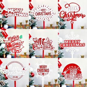 Honey And Sweetness Christmas Acrylic <b>Cake</b> Toppers Merry Christmas <b>Cake</b> <b>Decorations</b> For Holiday Baking <b>Supplies</b> - Product Image 4