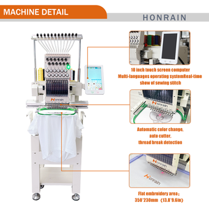 Máquina de Bordar Digital HONRAIN de 12 Agujas, 1200 RPM, Área de Bordado Automática de 350x230 mm - Product Image 3