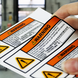 Étiquettes PC personnalisées de haute qualité, adhésives 3M, thermosensibles et durables pour membrane de panneau de commande - Autocollants de signalisation de danger, commande minimale - Product Image 2