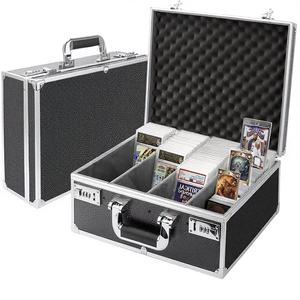 Boîte de rangement pour plus de 170 cartes classées, 4 compartiments, étui pour cartes de sport avec serrure à code, étui de rangement pour cartes à collectionner à 4 rangées - Product Image 1