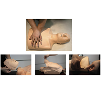 Maniquí de RCP KyrenMed, Simulador de RCP Portátil Mini para Adultos y Niños, Medio Cuerpo Humano para Entrenamiento de Enfermería