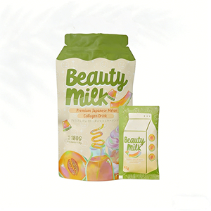 Nouveautés 2026 : Lait en poudre beauté visage saveur melon faible en sucre, boisson premium au collagène hydrolysé, acide hyaluronique et vitamine C - Product Image 1