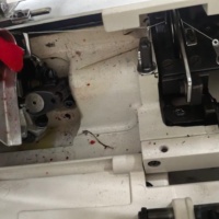 Machine à coudre à point plat motorisée professionnelle à grande vitesse Pegasus W500pc pour tissus extensibles en maille, usage domestique et industriel