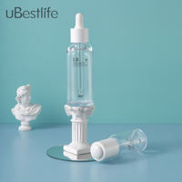 LB Neues Design Maßgefertigte 30ml 40ml 50ml 60ml Luxus Leere Druckknopf-Haaressenz-Öl- und Plastik-Tropfflasche für Flüssigessenzen