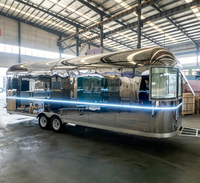 Remorque de cuisine complète pour la vente de snacks, camionnette mobile pour pizzas et café, camion de glaces, remorque de restaurant
