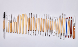 Outils de <span class=keywords><strong>sculpture</strong></span> de haute qualité OEM Factory, 30 pièces, autres fournitures artistiques, ensemble d'outils de <span class=keywords><strong>sculpture</strong></span> en argile multifonctionnels pour la poterie, vente en gros - Product Image 4