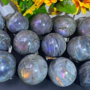 Pierre précieuse de guérison colorée <span class=keywords><strong>Labradorite</strong></span> sphère arc-en-ciel Flash boule de cristal artisanat pour la méditation et la décoration vente en gros - Product Image 4