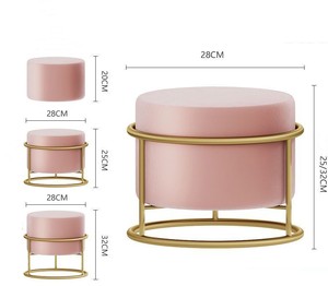 Có Thể Điều Chỉnh Chiều Cao Đa Màu Sắc Flannel Tùy Chỉnh Kích Thước Ánh Sáng Châu Âu Sang Trọng Vòng Nhỏ Ghế Nhà Phòng Khách Sofa - Product Image 4