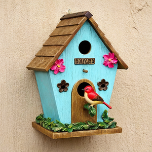 גן בית ציפור נוי שרף חמוד דקורטיבי ציפורים לקישוט חיצוני - Product Image 4