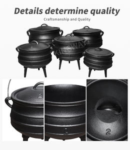 Olla <span class=keywords><strong>grande</strong></span> <span class=keywords><strong>de</strong></span> <span class=keywords><strong>hierro</strong></span> fundido para cocinar, <span class=keywords><strong>Caldero</strong></span> <span class=keywords><strong>de</strong></span> tres patas <span class=keywords><strong>de</strong></span> Metal - Product Image 6
