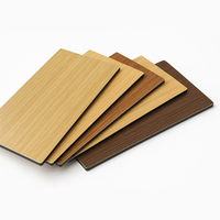 Panneau composite en aluminium à motif bois ignifuge moderne 3mm 4mm Alucobond texturé avec texture imperméable et écologique pour usage extérieur
